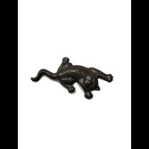 Cat Pin Brooch Vintage Style Animal  Jewelry Accessory Bronze Brass Color 3"